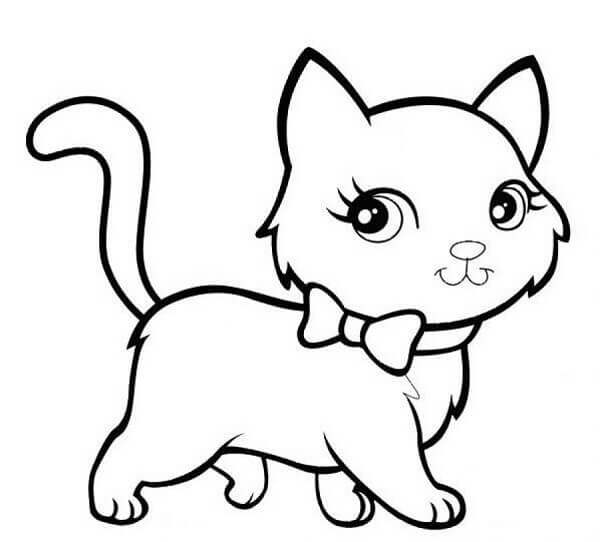 Dibujos de Hermoso Gatito para colorear