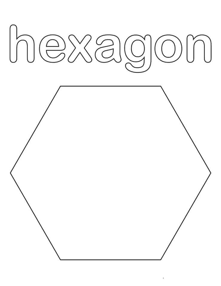 Hexagon para colorir