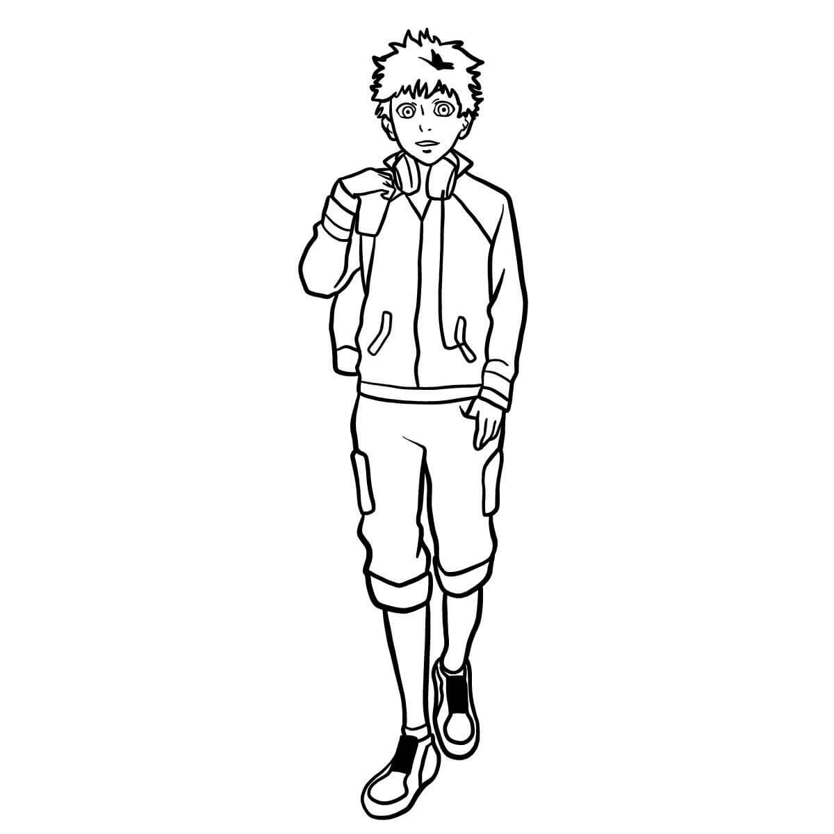 Dibujos de Hideyoshi Caminando para colorear