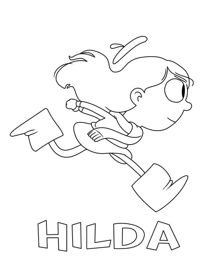 Hilda Corriendo para colorir