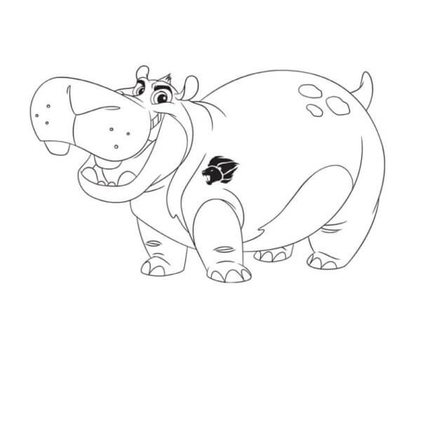 Hippopotamus Beshti para colorir