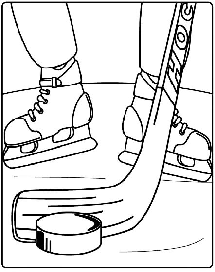 Dibujos de Hockey Básico para colorear