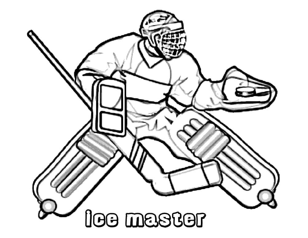 Hockey Sobre Hielo Maestro para colorir