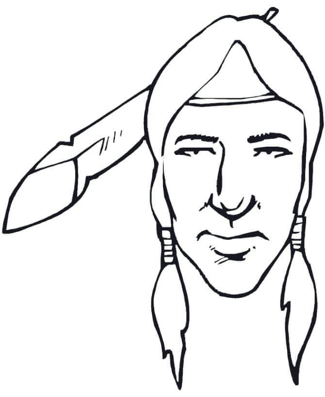 Dibujos de Hombre Indio para colorear