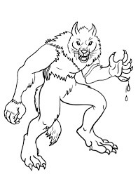 Hombre Lobo con piel de Gallina para colorir