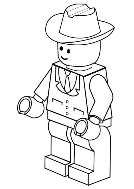 Hombre de Negocios de Lego para colorir