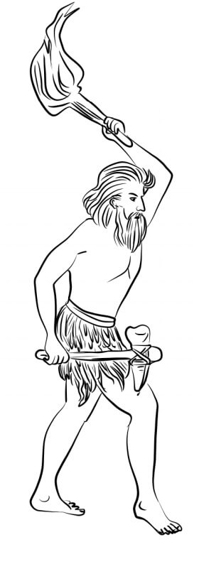Dibujos de Hombre de la Edad de Piedra para colorear