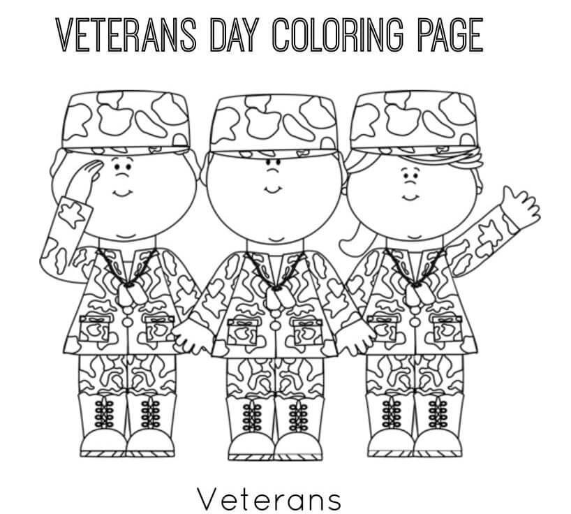 Dibujos de Honra a los Veteranos para colorear