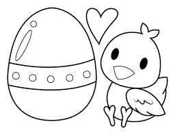 Dibujos de Huevo de Amor de Pollito para colorear