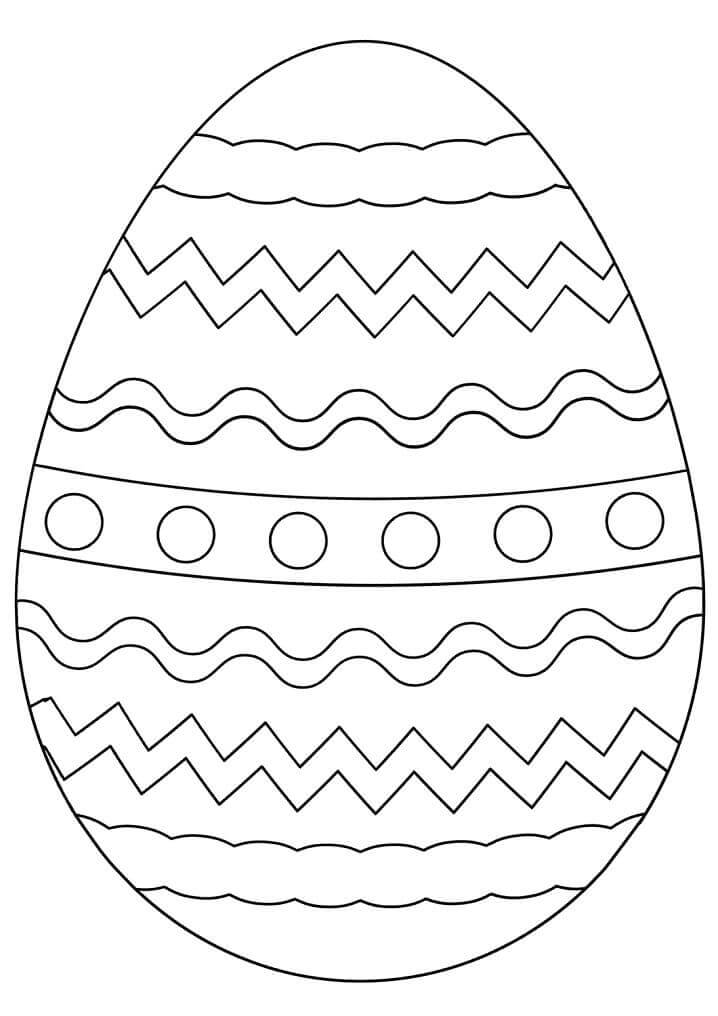 Dibujos de Huevo de Pascua Dulce para colorear