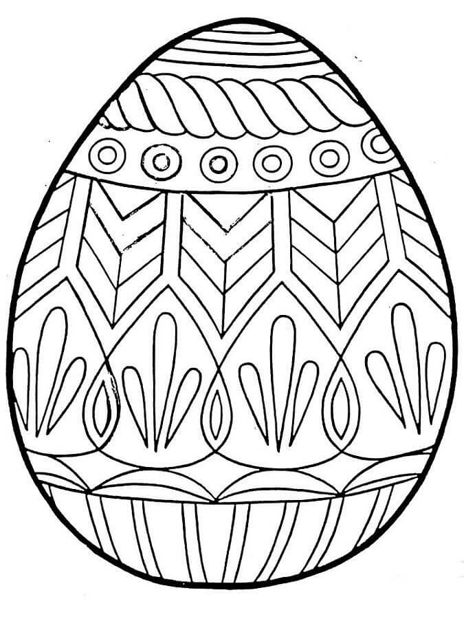 Huevo de Pascua Simple para colorir