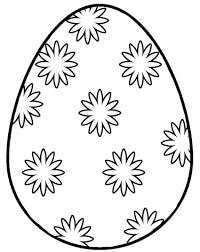 Dibujos de Huevo de Pascua en Blanco para colorear