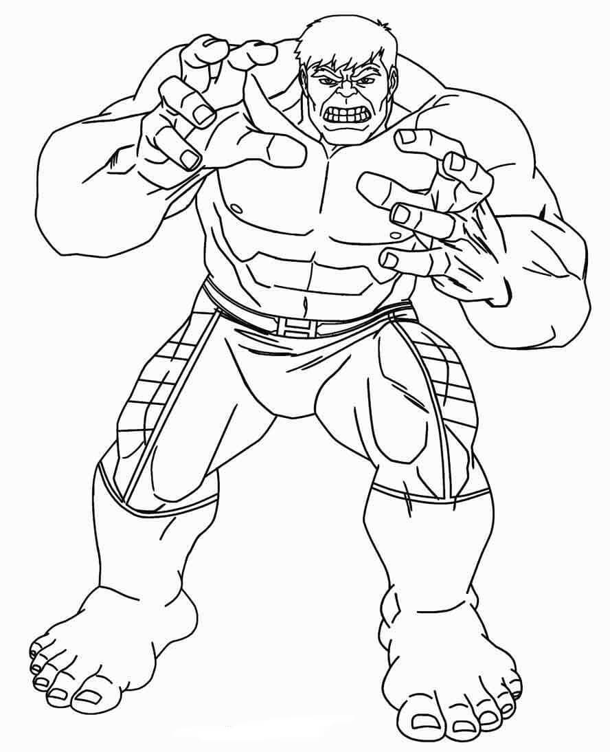 Dibujos de Hulk Normal para colorear