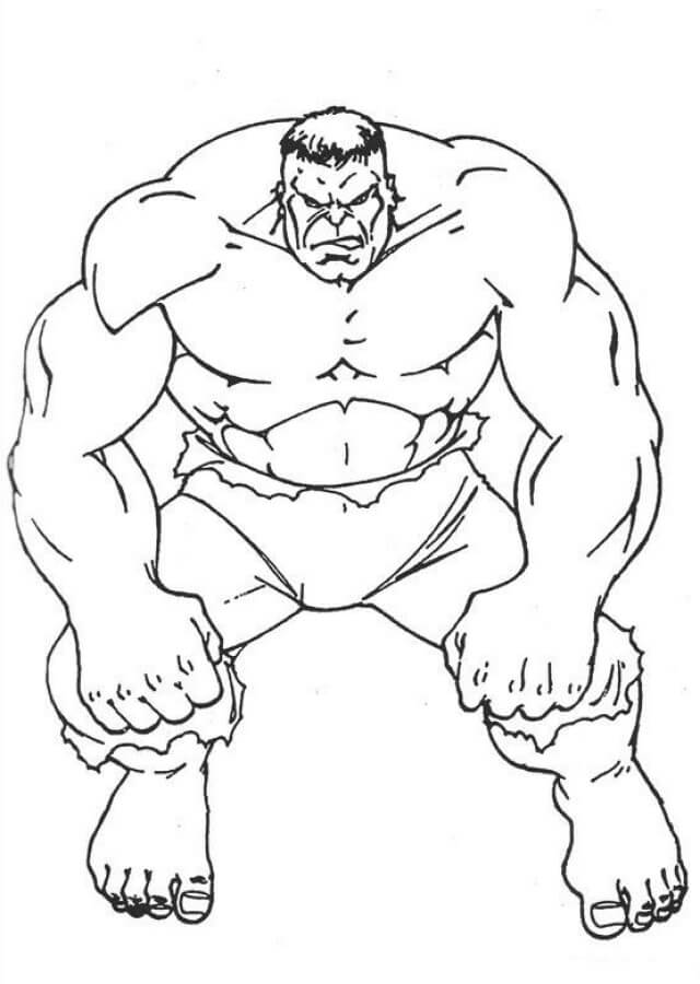 Dibujos de Hulk Simple para colorear