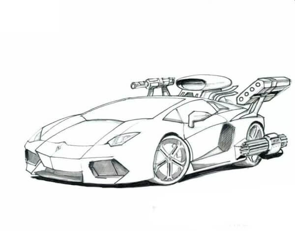 Dibujos de Huracan Lamborghini Realmente Parece un Cañón para colorear