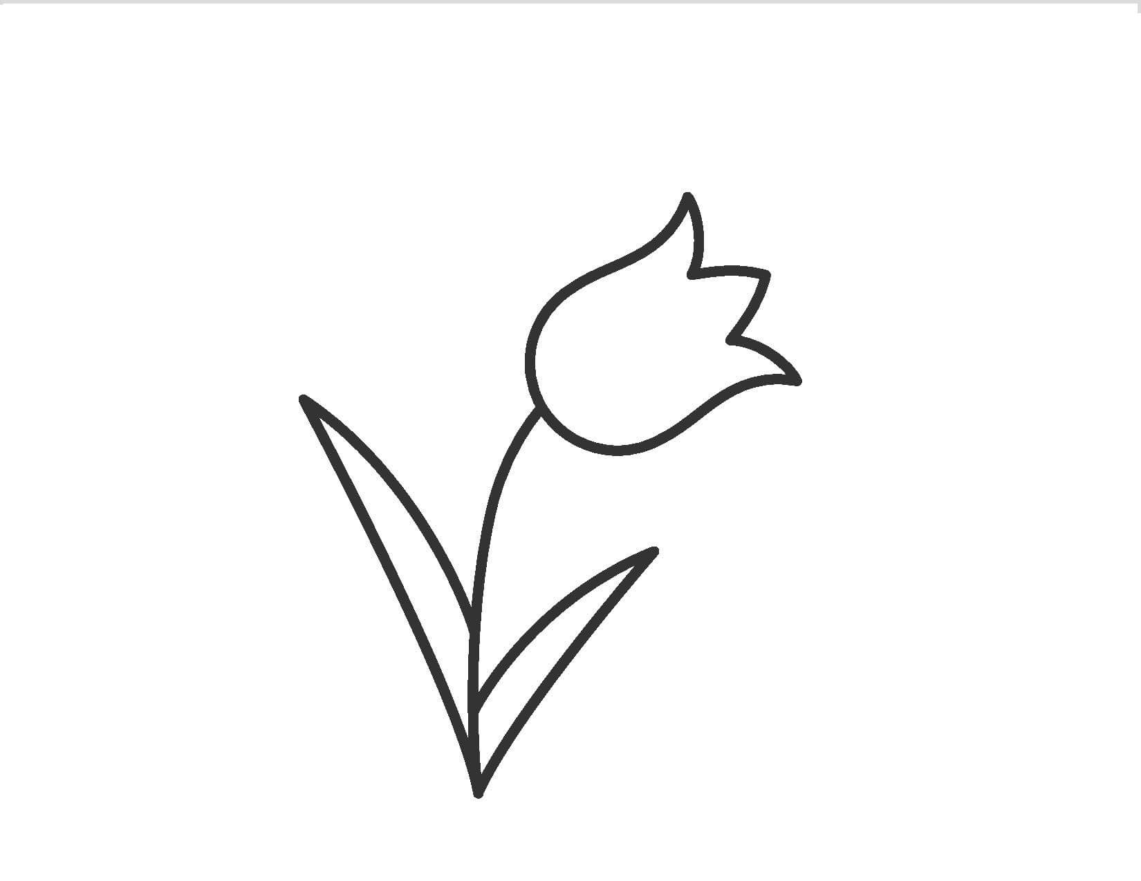 Icono de Tulipán para colorir
