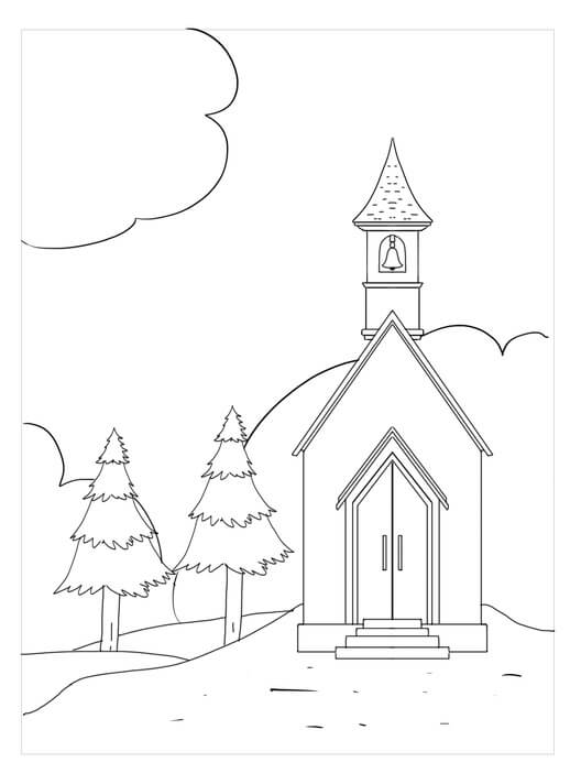 Dibujos de Iglesia Católica para colorear