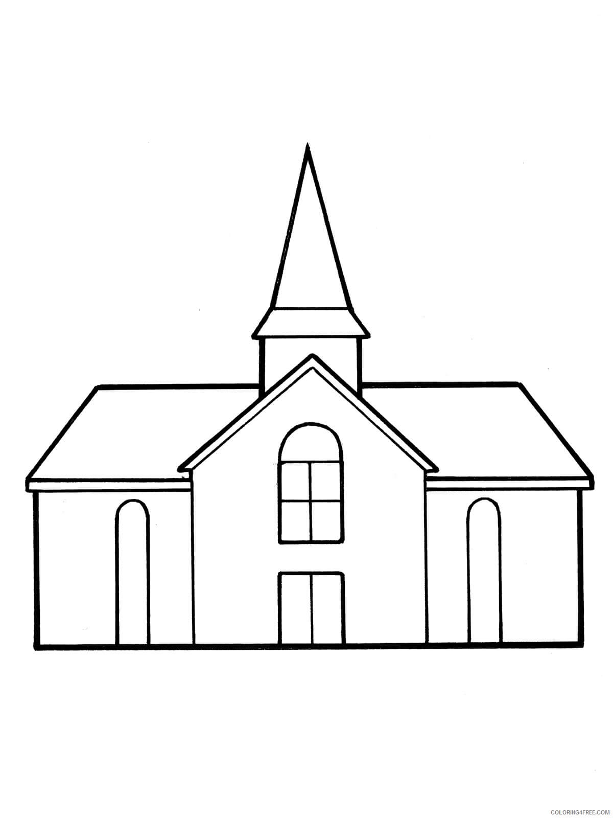 Iglesia Impresionante para colorir
