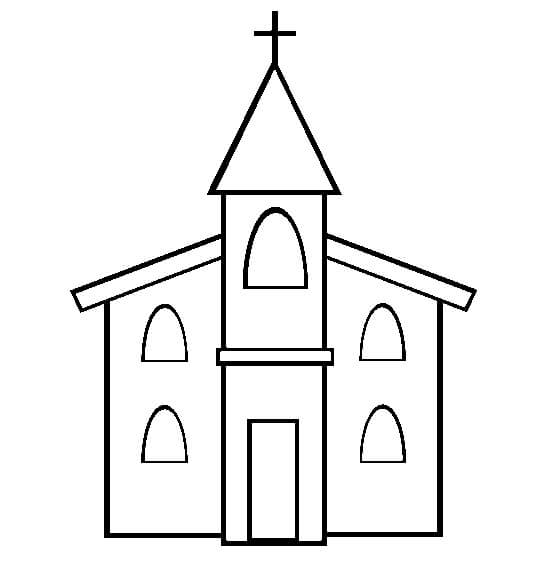 Dibujos de Iglesia Normal para colorear