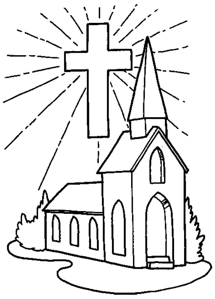 Dibujos de Iglesia de Dibujo para colorear
