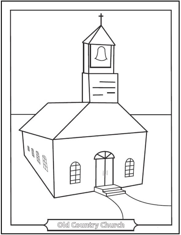 Iglesia del Viejo País para colorir