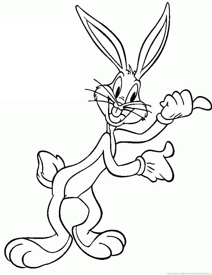 Impresionante Bugs Bunny para colorir