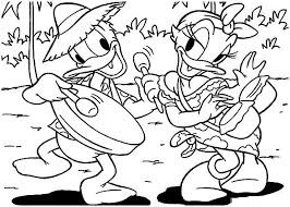 Dibujos de Impresionante Daisy Duck y Donald Duck para colorear