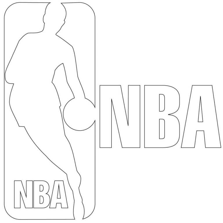 Dibujos de Impresionante Logotipo De La NBA para colorear