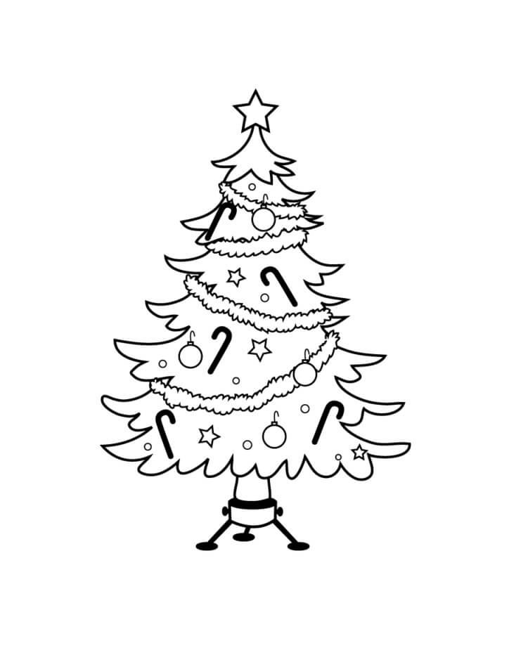 Dibujos de Impresionante árbol de Navidad para colorear