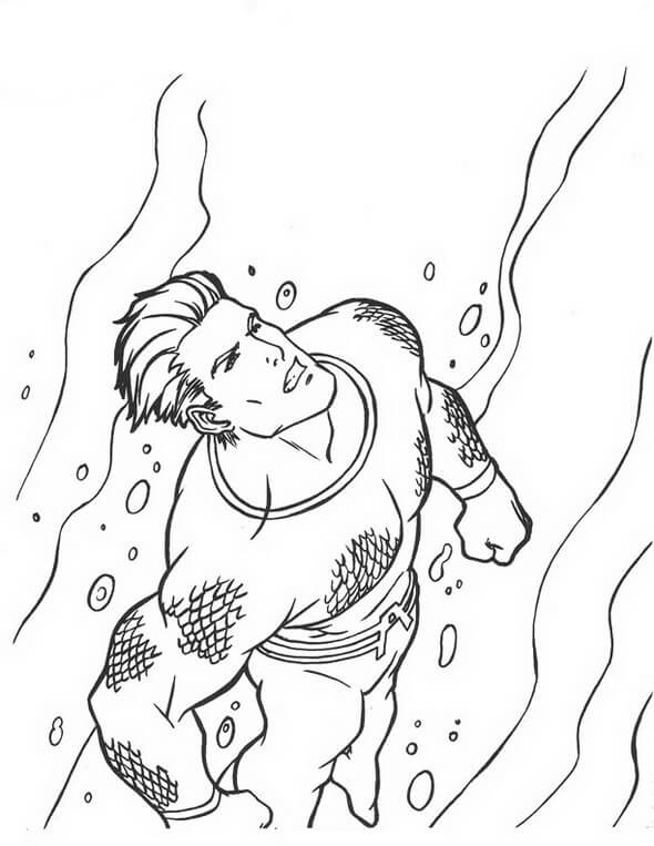 Imprimible Aquaman para colorir