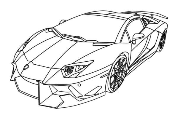 Imprimible Lamborghini para colorir