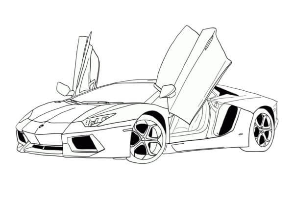 Increíble Lamborghini Cupé para colorir