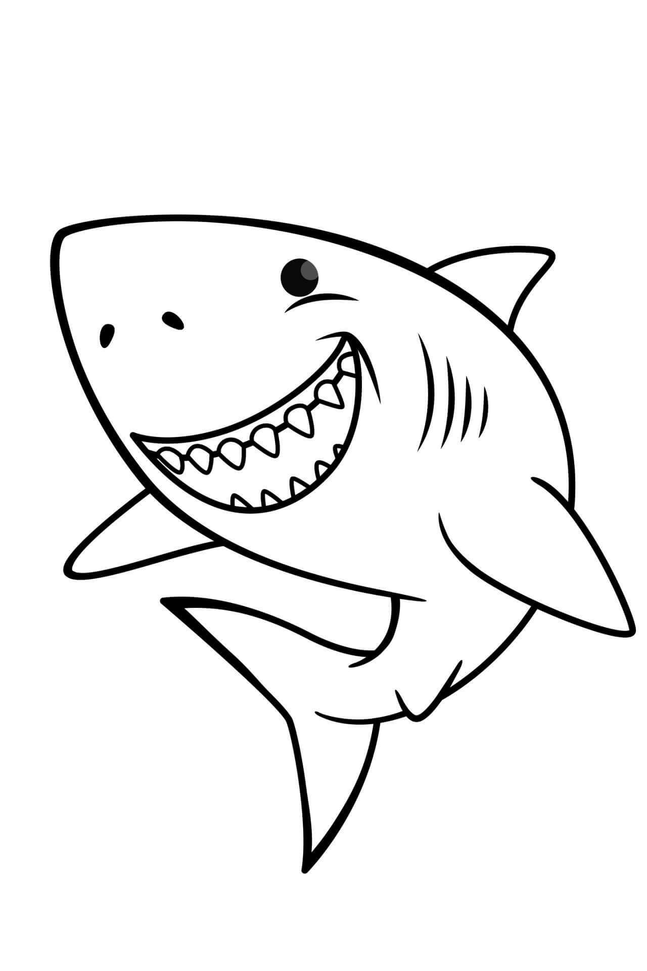 Dibujos de Increíble Tiburón para colorear
