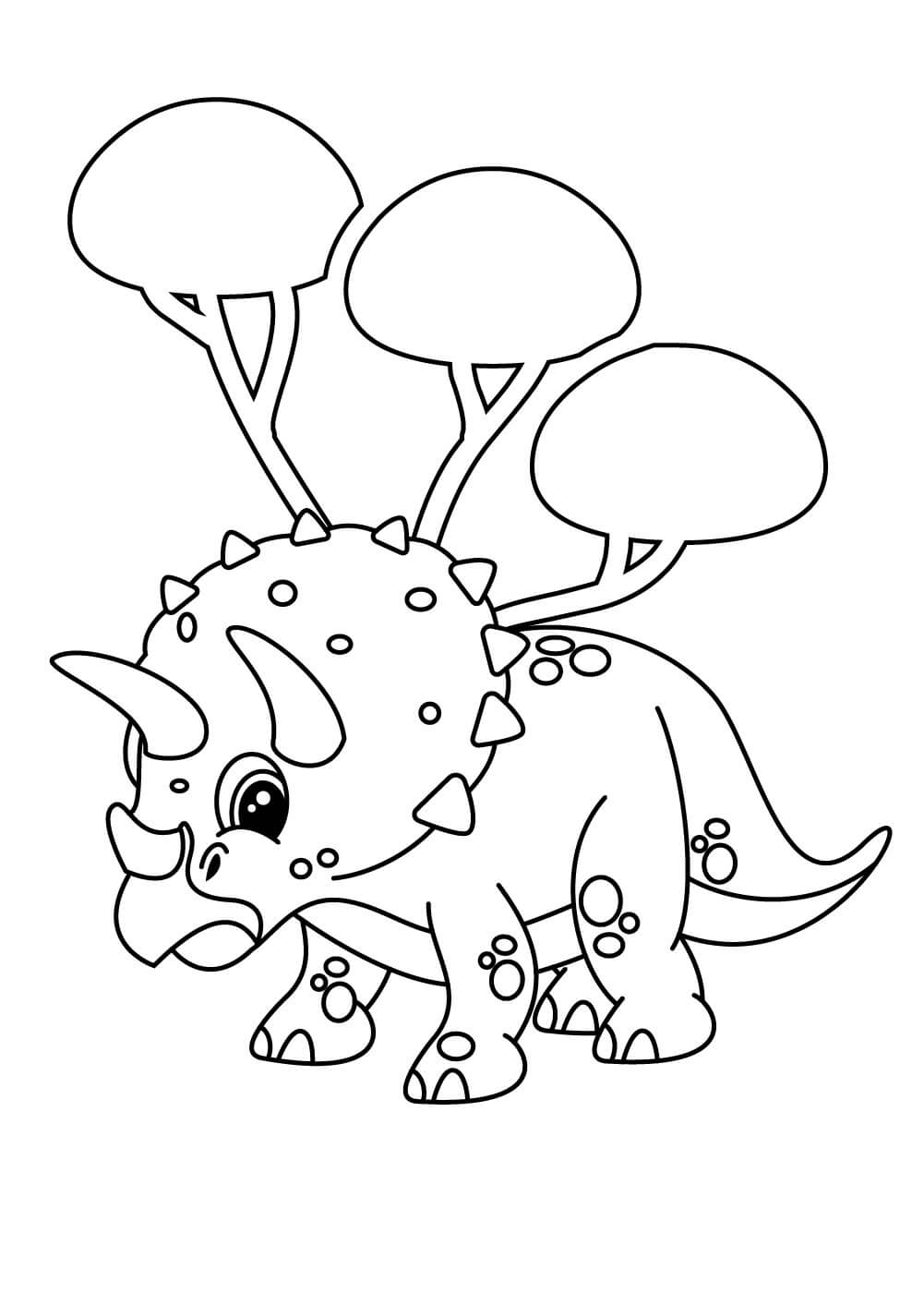 Dibujos de Increíble Triceratop para colorear