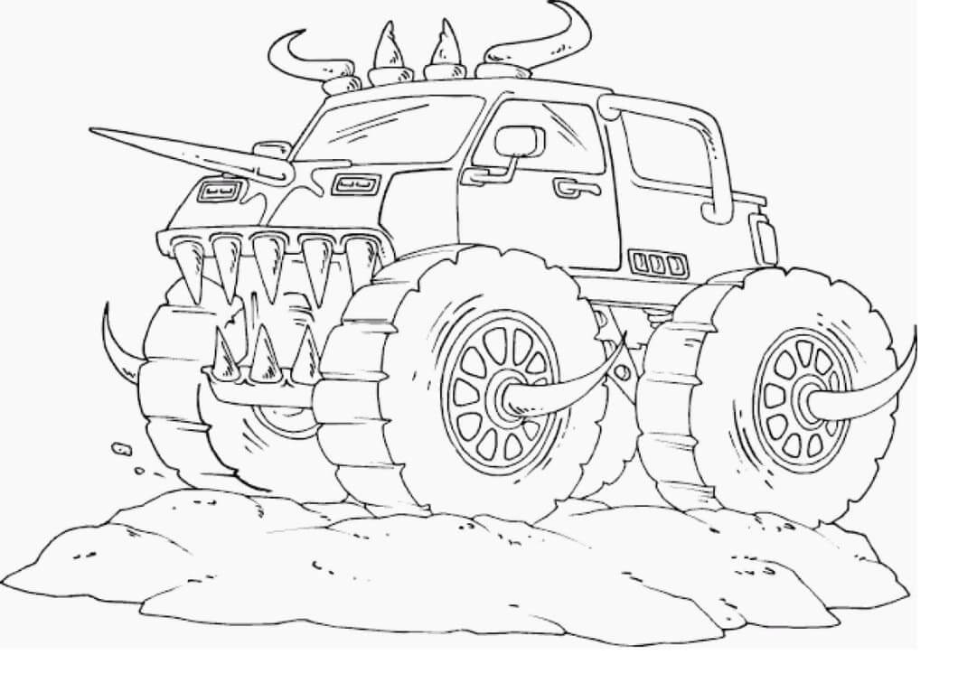 Dibujos de Increíble Camión Monstruo para colorear