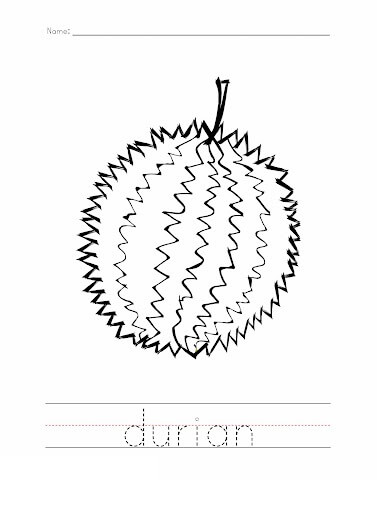 Increíble Durian para colorir