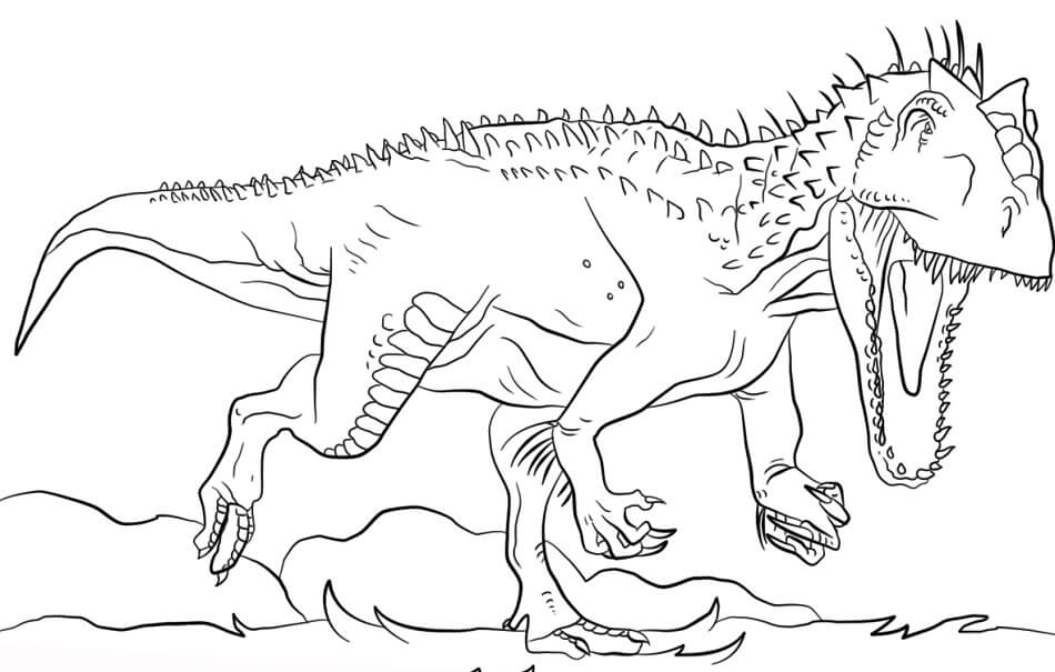 Dibujos de Indominus Rex del Mundo Jurásico para colorear