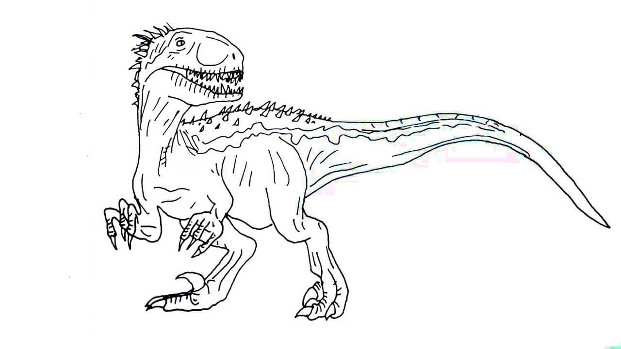 Dibujos de Indoraptor Aterrador para colorear