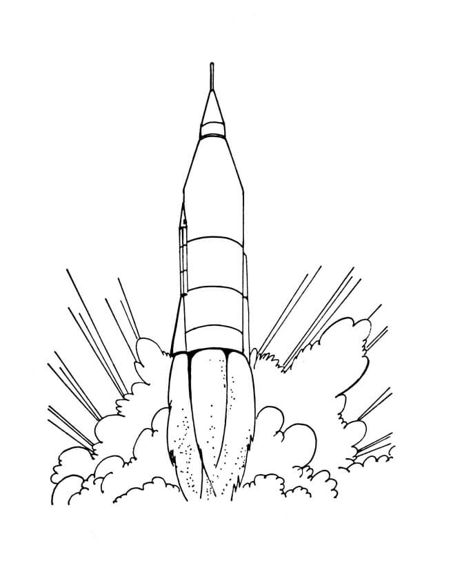 Dibujos de Iniciar Cohete para colorear