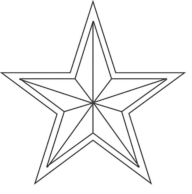 Dibujos de Insignia Estrella para colorear