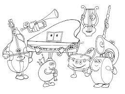 Instrumento de Música de Dibujos Animados para colorir