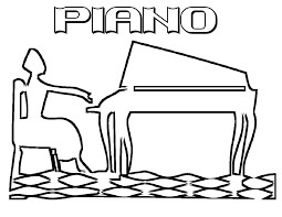 Instrumentos Musicales de Piano para colorir