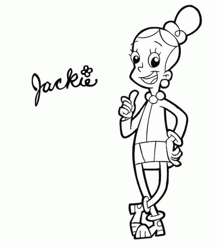 Jackie Cyberchase Sonriendo para colorir
