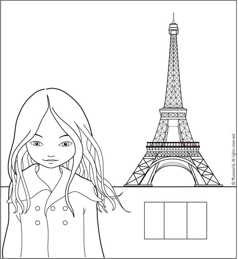 Jeanne de París para colorir