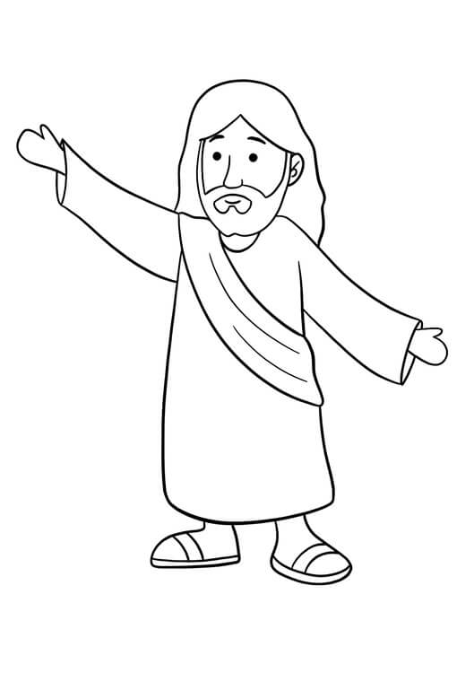 Dibujos de Jesús de Dibujos Animados para colorear