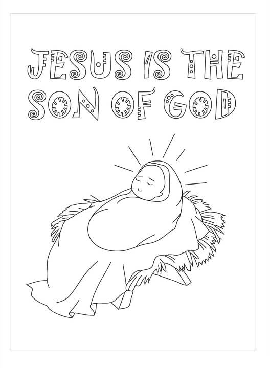 Dibujos de Jesús es el Hijo de Dios para colorear