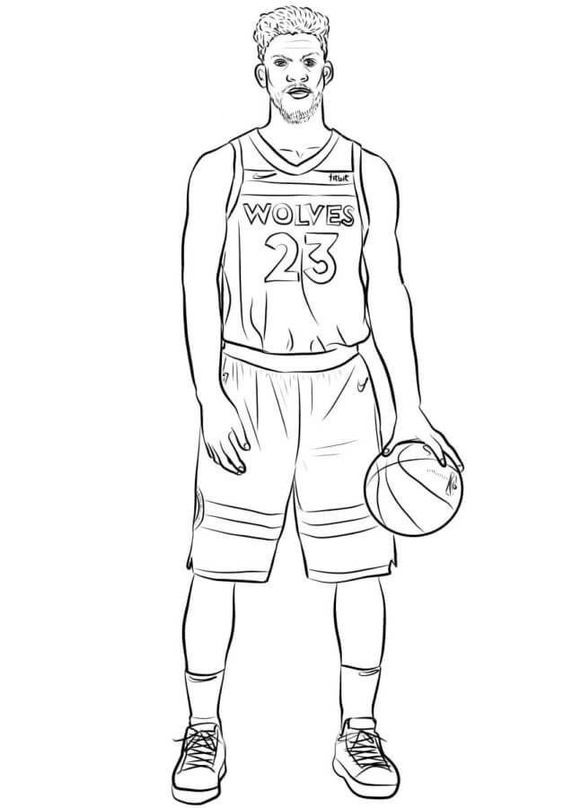 Dibujos de Jimmy Butler Es Jugador De La NBA para colorear