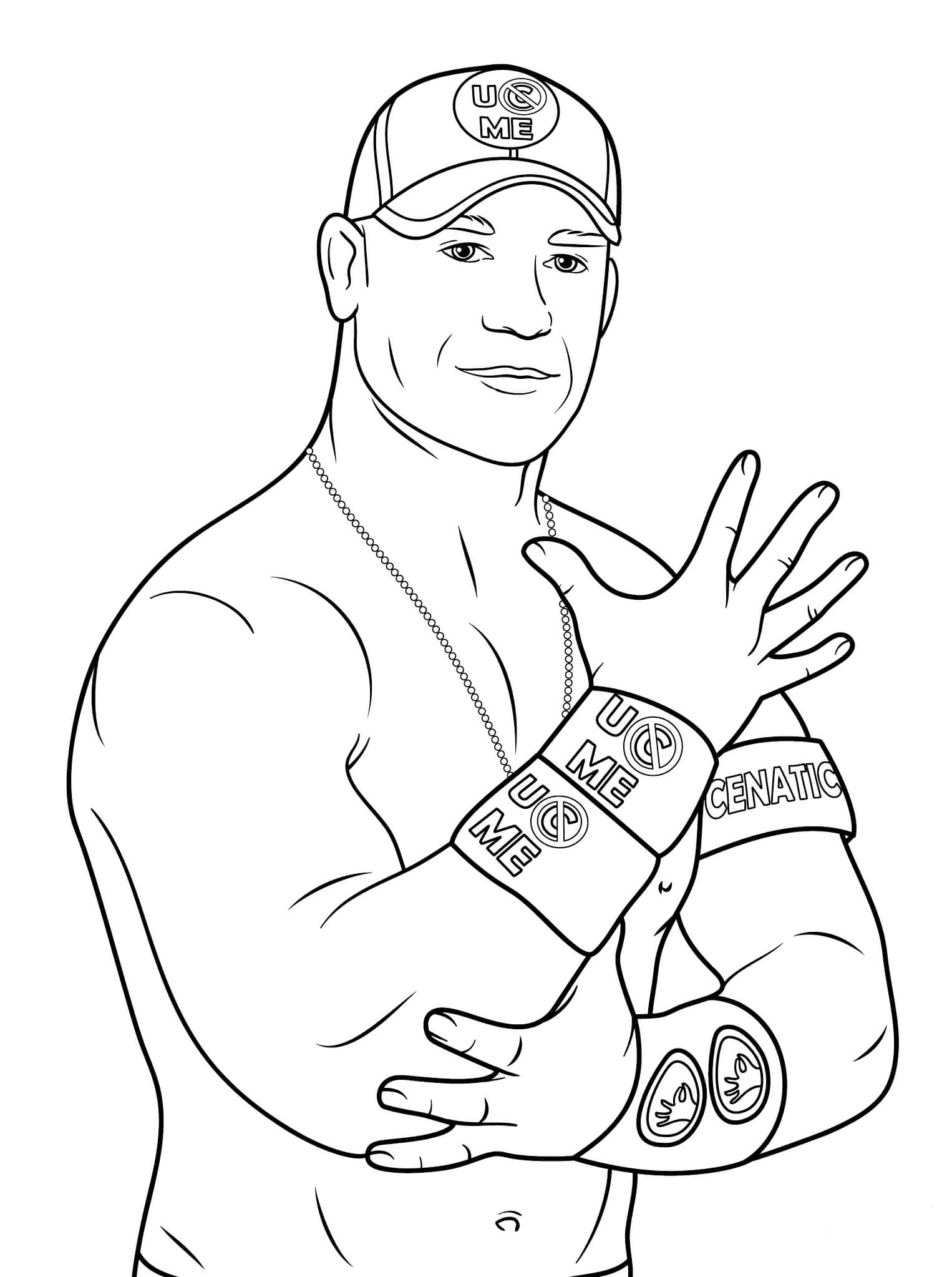 John Cena Fresco para colorir