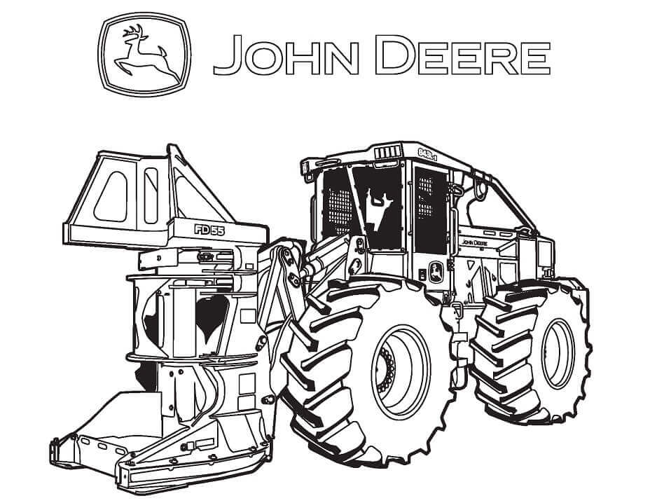 John Deere 5 para colorir