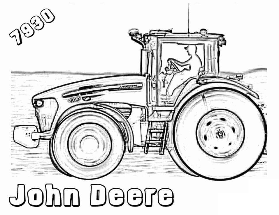 Dibujos de John Deere 7930 para colorear